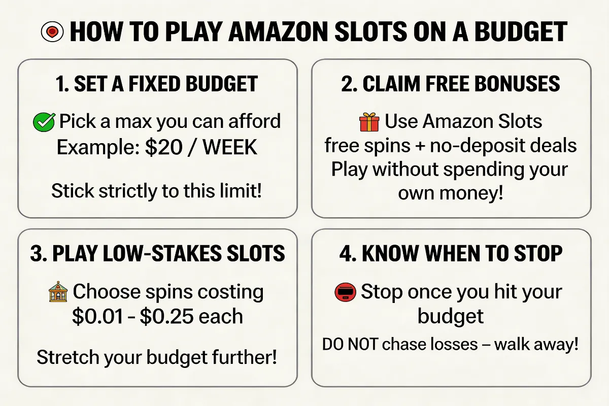 Amazon Slots mit kleinem Budget spielen